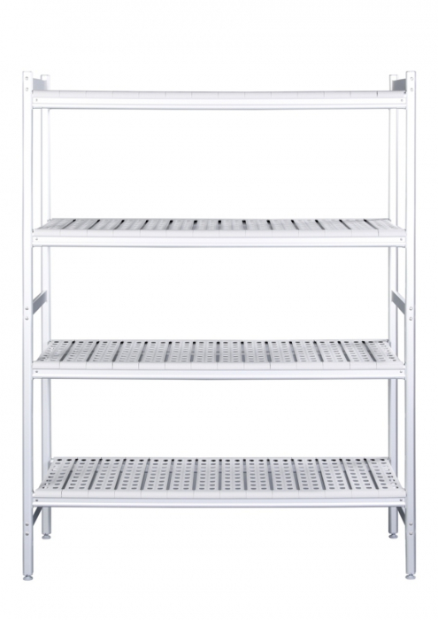 Alu- Regalboden mit Kunstoffrosten 373 x 708 mm